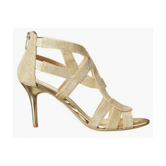 Marc Fisher Nala3 Gold Glitter Dress Sandal - Picture 3 of 16